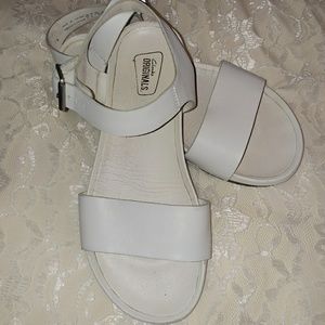 Clarks White Sandals